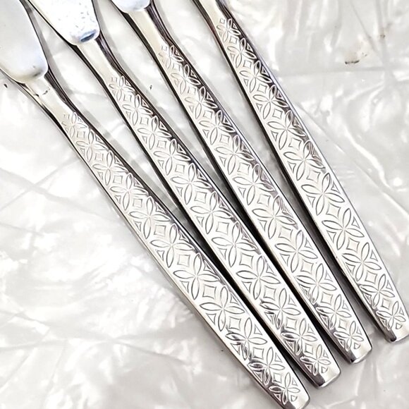 Noritake Allegro Table Knives 4pc 8" silverware flatware replacement MCM vtg - Picture 4 of 8